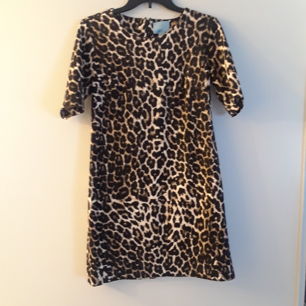 Cece leopard lady-like shift